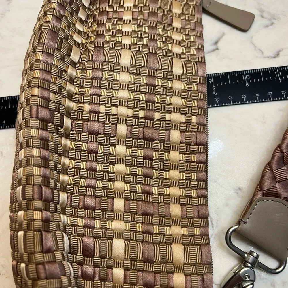 The Sak Woven‎ Classic Y2K Brown and Cream Shoulder Bag